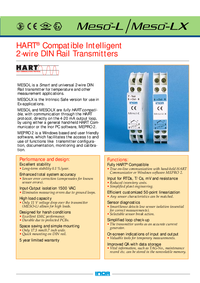 Thumbnail of document Data Sheet - MESO-L Universal HART-Compatible 2-Wire Transmitter